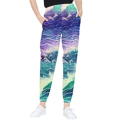 Pastel Hues Ocean Waves Tapered Pants by GardenOfOphir