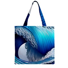 The Power Of The Ocean Zipper Grocery Tote Bag by GardenOfOphir