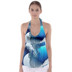 The Power Of The Ocean Babydoll Tankini Top by GardenOfOphir