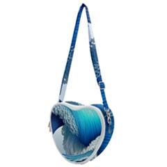 The Power Of The Ocean Heart Shoulder Bag by GardenOfOphir