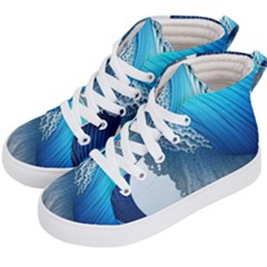 The Power Of The Ocean Kids  Hi-top Skate Sneakers by GardenOfOphir