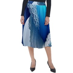 The Power Of The Ocean Classic Velour Midi Skirt  by GardenOfOphir