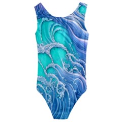 The Beauty Of Waves Kids  Cut-out Back One Piece Swimsuit by GardenOfOphir