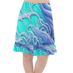 The Beauty Of Waves Fishtail Chiffon Skirt by GardenOfOphir