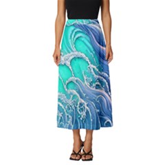 The Beauty Of Waves Classic Midi Chiffon Skirt