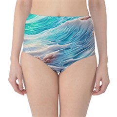 Waves Of The Ocean Classic High-waist Bikini Bottoms by GardenOfOphir