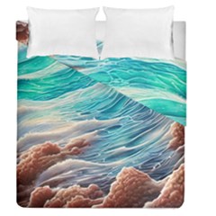 Waves Of The Ocean Duvet Cover Double Side (queen Size) by GardenOfOphir