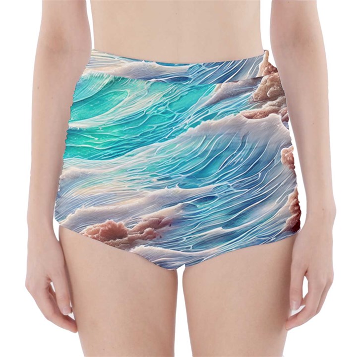 Waves Of The Ocean High-Waisted Bikini Bottoms