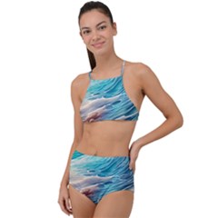 Waves Of The Ocean High Waist Tankini Set by GardenOfOphir