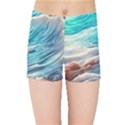 Waves Of The Ocean Kids  Sports Shorts View1