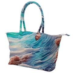 Waves Of The Ocean Canvas Shoulder Bag by GardenOfOphir