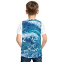 Abstract Blue Ocean Waves Iii Kids  Basketball Tank Top View2