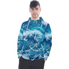 Abstract Blue Ocean Waves Iii Men s Pullover Hoodie by GardenOfOphir