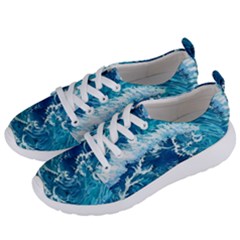 Abstract Blue Ocean Waves Iii Women s Lightweight Sports Shoes by GardenOfOphir