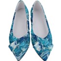 Abstract Blue Ocean Waves Iii Women s Bow Heels View1