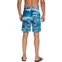 Abstract Blue Ocean Waves Iii Men s Beach Shorts View4