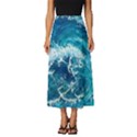 Abstract Blue Ocean Waves Iii Classic Midi Chiffon Skirt View1