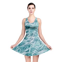 Nature Ocean Waves Reversible Skater Dress by GardenOfOphir