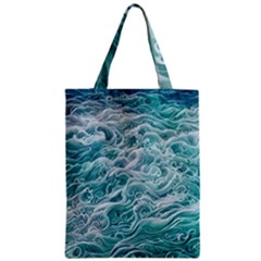 Nature Ocean Waves Zipper Classic Tote Bag by GardenOfOphir