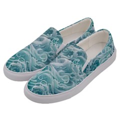 Nature Ocean Waves Men s Canvas Slip Ons by GardenOfOphir