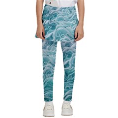 Nature Ocean Waves Kids  Skirted Pants by GardenOfOphir