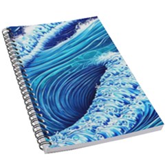 Simple Blue Ocean Wave 5 5  X 8 5  Notebook by GardenOfOphir