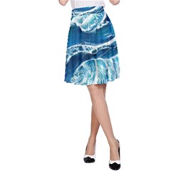 Summer Ocean Waves A-line Skirt by GardenOfOphir