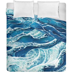 Summer Ocean Waves Duvet Cover Double Side (california King Size) by GardenOfOphir