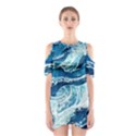 Summer Ocean Waves Shoulder Cutout One Piece Dress View1