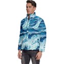 Summer Ocean Waves Men s Puffer Bubble Jacket Coat View2