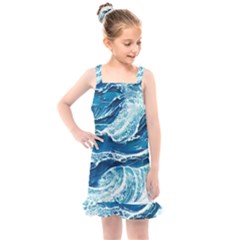 Summer Ocean Waves Kids  Overall Dress by GardenOfOphir