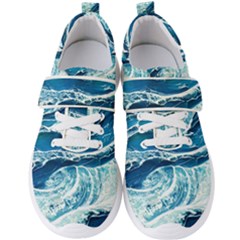 Summer Ocean Waves Men s Velcro Strap Shoes by GardenOfOphir