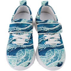 Summer Ocean Waves Kids  Velcro Strap Shoes by GardenOfOphir