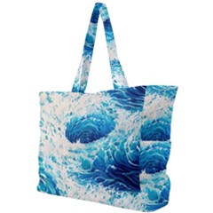 Abstract Blue Ocean Wave Ii Simple Shoulder Bag by GardenOfOphir