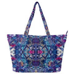 Denim On Pour Full Print Shoulder Bag by kaleidomarblingart