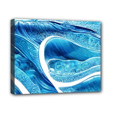 Blue Wave Canvas 10  X 8  (stretched) by GardenOfOphir