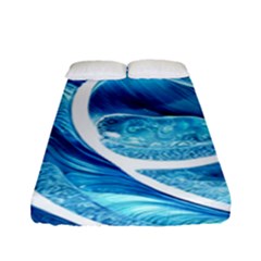 Blue Wave Fitted Sheet (full/ Double Size) by GardenOfOphir