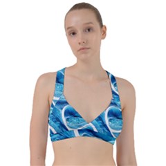 Blue Wave Sweetheart Sports Bra by GardenOfOphir