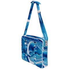 Blue Wave Cross Body Office Bag by GardenOfOphir