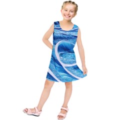 Blue Wave Kids  Tunic Dress by GardenOfOphir