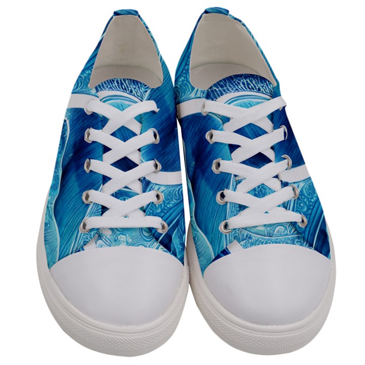 Blue Wave Women s Low Top Canvas Sneakers