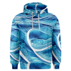 Blue Wave Men s Overhead Hoodie by GardenOfOphir