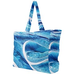 Blue Wave Simple Shoulder Bag by GardenOfOphir