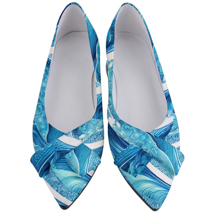 Blue Wave Women s Bow Heels