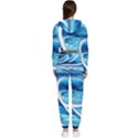 Blue Wave Cropped Zip Up Lounge Set View2