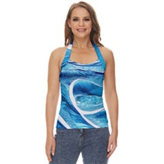 Blue Wave Basic Halter Top by GardenOfOphir