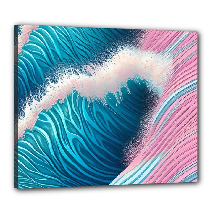 Pink Sea Water Canvas 24  x 20  (Stretched)