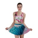 Pink Sea Water Mini Skirt View1