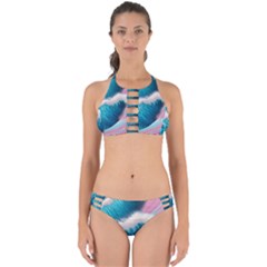 Pink Sea Water Perfectly Cut Out Bikini Set by GardenOfOphir