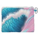 Pink Sea Water Canvas Cosmetic Bag (XXL) View2